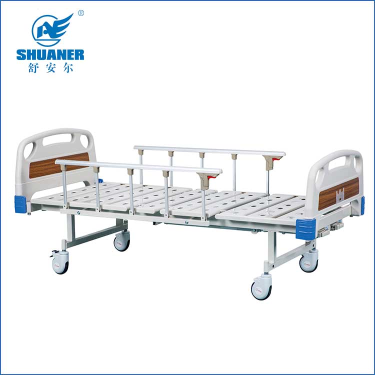 Two Function Manual Bed with Aluminum Collapsible Side Rail